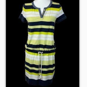 Jones New York MIDI Dress Short Sleeves Low Waist